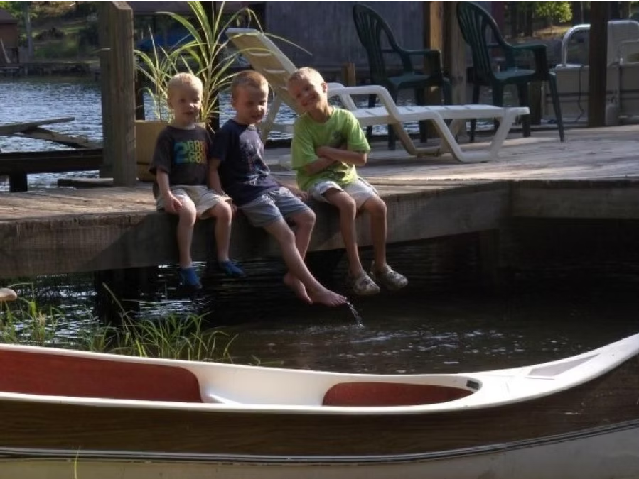 Our sons when young on first Gaston trip